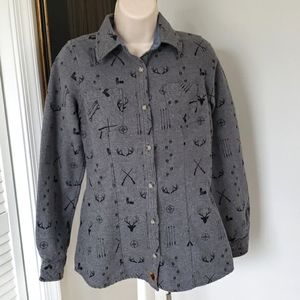 Legendary Whitetails Gray Flannel Hunting Shirt Size S